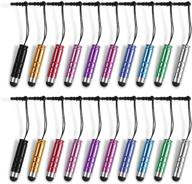 bulk pack of 20 homedge universal stylus pens with 3.5mm jack – compatible with all capacitive touch screen devices | 10 color options logo