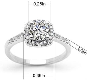 img 2 attached to 💍 CZ Ring Solitaire Crystal Women's Engagement Rings Cubic Zirconia Wedding Band - Elegant Gift for Special Occasions