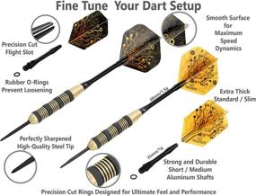 img 1 attached to 🎯 CC-Exquisite Professional Darts Set: Complete 6 Steel Tip Darts with Customizable Configurations - Ideal for Man Caves & Game Rooms