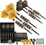 🎯 cc-exquisite professional darts set: complete 6 steel tip darts with customizable configurations - ideal for man caves & game rooms логотип