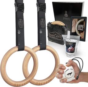 img 4 attached to 🔝 Enhance Your Gymnastic Performance with New Grey Fox Premium Numbered 1.1'' Wooden Gymnastic Rings: Olympic Size, Non-Slip Buckle, Full Body Suspension, and Adjustable Straps