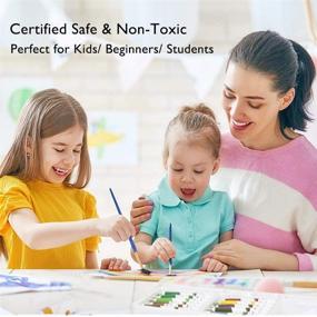 img 2 attached to 🎨 Topsics 39-in-1 Acrylic Paint Set: Non-Toxic Watercolor Kit for Kids/Adults - 24 Colors (12ml/0.4oz) - Ideal for Canvas, Wood, Fabric, Leather Painting