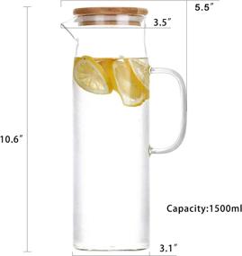 img 2 attached to 🥤 Carafes Glassware Container: Innovative Storage Pitcher