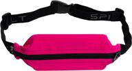 pocket spibelt fuchsia fabric zipper logo