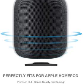 img 2 attached to LANMU Силиконовый подставка для громкоговорителя HomePod - антискользящая подушка, ударопрочные и совместимые аксессуары для HomePod (черный)