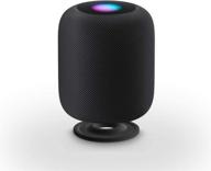 lanmu силиконовый подставка для громкоговорителя homepod - антискользящая подушка, ударопрочные и совместимые аксессуары для homepod (черный) логотип