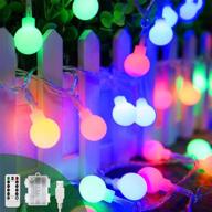 🔋 battery operated usb 2 in 1 string lights: 40ft 100 led globe lights with timer, memory function, 8 modes – ideal for christmas, patio, party, indoor/outdoor, bedroom (multicolor) логотип