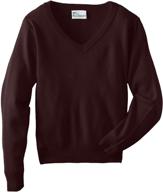 classroom boys' uniform long sleeve v-neck sweater: stylish & comfortable schoolwear logo