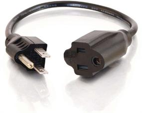 img 2 attached to 🔌 C2G Power Cord: 6ft Short Extension Cord, 18 AWG, Black - Buy Cables to Go 03115