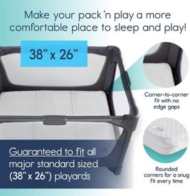 img 3 attached to 🛏️ Tri-fold Pack n Play Mattress Pad: Firm & Soft Sides for Babies and Toddlers, Portable Foldable Playard Mattress with Carry Case