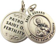 📿 stylish 3/4 inch silver toned base catholic medal pendant with patron saint design logo
