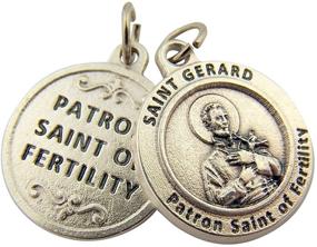 img 2 attached to 📿 Stylish 3/4 Inch Silver Toned Base Catholic Medal Pendant with Patron Saint Design