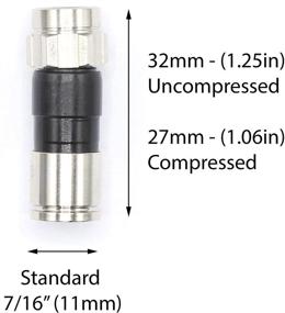 img 1 attached to 10-пакет Компрессионных фитингов для коаксиального кабеля RG6 - водонепроницаемое сцепление и погодное кольцо включены