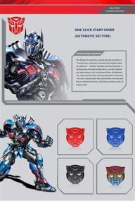 img 2 attached to Transformers Car One-Button Start Button Protective Cover Interior Modification Ignition Device Switch Metal Decorative Stickers (Autobot-Blue)