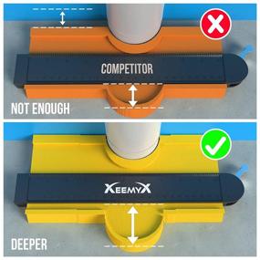 img 1 attached to 📏 XEEMYX Contour Gauge with Lock 2 Pack - DIY Plastic Profile Tool for Corners - 5” & 10” Template Duplicator for Woodworking, Tiles & Flooring