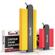 📏 xeemyx contour gauge with lock 2 pack - diy plastic profile tool for corners - 5” & 10” template duplicator for woodworking, tiles & flooring logo