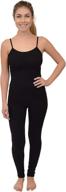 🐱 ultimate comfort: women's ankle length camisole catsuit unitard by stretch is comfort логотип