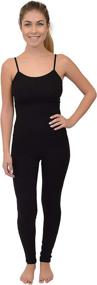 img 4 attached to 🐱 Ultimate Comfort: Women's Ankle Length Camisole Catsuit Unitard by Stretch Is Comfort