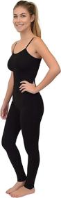 img 3 attached to 🐱 Ultimate Comfort: Women's Ankle Length Camisole Catsuit Unitard by Stretch Is Comfort