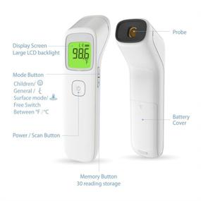 img 3 attached to Wireless Forehead Thermometer by MbH - Non-Contact, Baby, Infant & Adult, iOS and Android Compatible with Smartphone App