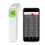 wireless forehead thermometer by mbh - non-contact, baby, infant & adult, ios and android compatible with smartphone app logo