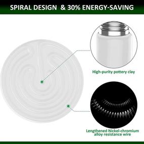 img 1 attached to Макмзоон керамический излучатель тепла 100 Вт - нагревательная лампа для рептилий в курятнике, инкубаторах рептилий и многого другого - 2 штуки