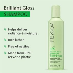 img 3 attached to Fekkai Brilliant Gloss Shampoo - Hair Glossing & Moisturizing Hair Shine, Clean & Vegan, Sulfate Free Formula, 8.5oz