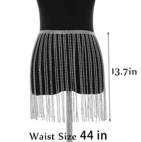 img 3 attached to Fstrend Crystal Tassel Chains Skirts