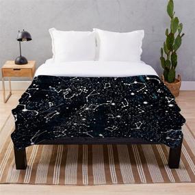 img 2 attached to 🌌 Glow in The Dark Constellation Big Blanket Throw: Cozy Microfiber for Home, Bed, Sofa, Travel, Lap Chairs, Perfect Gift for Son, Daughter, and Mom - 50"x40" Blanket for Kids