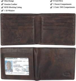 img 3 attached to Leather BiFold Wallet Window BROWN 05 Men's Accessories