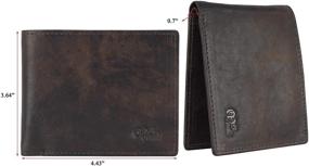 img 1 attached to Leather BiFold Wallet Window BROWN 05 Men's Accessories