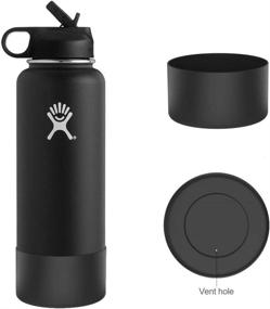 img 2 attached to UMTELE BPA Free Silicone Boot Sleeve Cover for Stainless Steel Water Bottles - Anti-Slip Bottom Accessories, Fits 12oz to 64oz Sizes