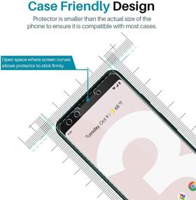 img 1 attached to Защитное стекло для экрана Google Pixel 3, 3 шт в наборе с легким установочным лотком - HD-качество, без пузырьков