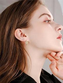 img 3 attached to 💎 NEOSHOW Chunky Open Hoops Earrings: 14K Gold Plated Sterling Silver CZ Hoop Earrings