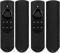 📱 2-pack protective case for fire tv remote - auswaur silicone cover for fire tv (2017 edition) and fire tv stick (1st gen) - black logo