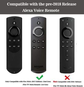 img 3 attached to 📱 2-Pack Protective Case for Fire TV Remote - Auswaur Silicone Cover for Fire TV (2017 Edition) and Fire TV Stick (1st Gen) - Black