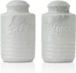 pepper shakers ceramic canister kitchen logo