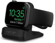 перевод на русский язык заголовка продукта: "spigen s350 стенд для зарядки apple watch - серии 7/6/se/5/4 (45 мм/44 мм/41 мм/40 мм) и серии 3/2/1 (42 мм/38 мм) - износостойкий tpu с прочной покрышкой для надежной установки - черный". логотип