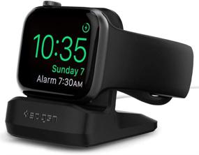 img 4 attached to Перевод на русский язык заголовка продукта: "Spigen S350 Стенд для зарядки Apple Watch - серии 7/6/SE/5/4 (45 мм/44 мм/41 мм/40 мм) и серии 3/2/1 (42 мм/38 мм) - износостойкий TPU с прочной покрышкой для надежной установки - черный".