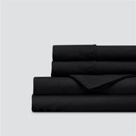 🛏️ everspread full size bed sheets (4 piece sheet set), black. super soft & breathable. high-end bedding. extra deep pockets - fits 16 inch mattresses. wrinkle & fade resistant logo