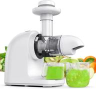 🥕 slow masticating juicer machine with ceramic auger - easy to clean, cold press, reverse function - quiet motor for 100% original vegetable and fruit juice, ice cream - juicer machines логотип