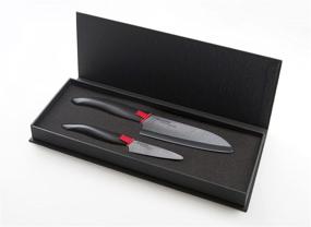 img 4 attached to Enhanced Kyocera Revolution Series Black Blade Paring and Santoku Knife Set for Superior Performance