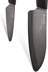 img 2 attached to Enhanced Kyocera Revolution Series Black Blade Paring and Santoku Knife Set for Superior Performance