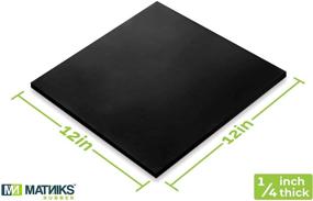 img 3 attached to 🔧 MATNIKS Heavy Duty Rubber Sheet - High Grade 60A, Neoprene Black, 12x12-Inch by 1/4-inch Thick (+/- 5%) - Plumbing, Gaskets DIY Material, Supports, Leveling, Sealing, Protection, Abrasion, Flooring