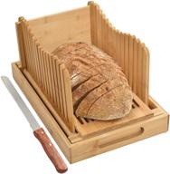 bamboo home bread slicer: 🍞 achieve perfectly sliced bread at home logo