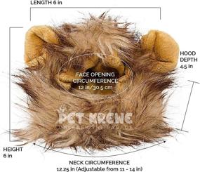 img 2 attached to 🦁 Pet Krewe Lion Mane Costume - Cat Lion Mane - Fits Neck Size 8”-14” - Ideal for Christmas, Halloween, Parties, Photo Shoots and Cat Lovers' Gifts