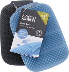 img 3 attached to 🧽 Joseph Joseph CleanTech Reusable Sponge Scrubbers: Hygienic Quick-Dry, 2-Pack, Blue - Shop Now!