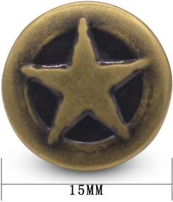 img 2 attached to Pack of 12 Bronze Jeans Button Replacements for Jeans and Jackets - No-Sew Option - 15mm