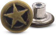 pack of 12 bronze jeans button replacements for jeans and jackets - no-sew option - 15mm logo