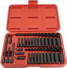 img 1 attached to 🔧 Улучшенная оптимизация SEO: Набор гнезд Genius Tools 55PC 1/4" Др. метрических и дюймовых ударных головок - TF-255MS